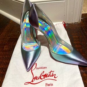 Christian Louboutin Chrome Pumps